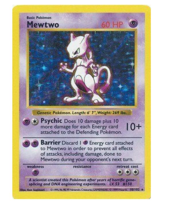 Prima edizione Shadowless Mewtwo