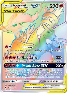 Reshiram e Charizard GX 217/214